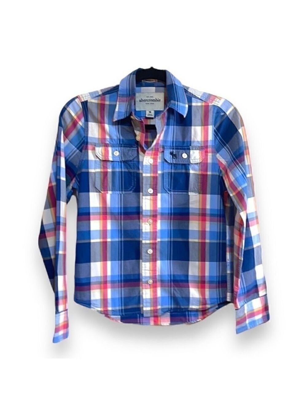 Plaid Button Down Boy’s Size Medium Abercrombie